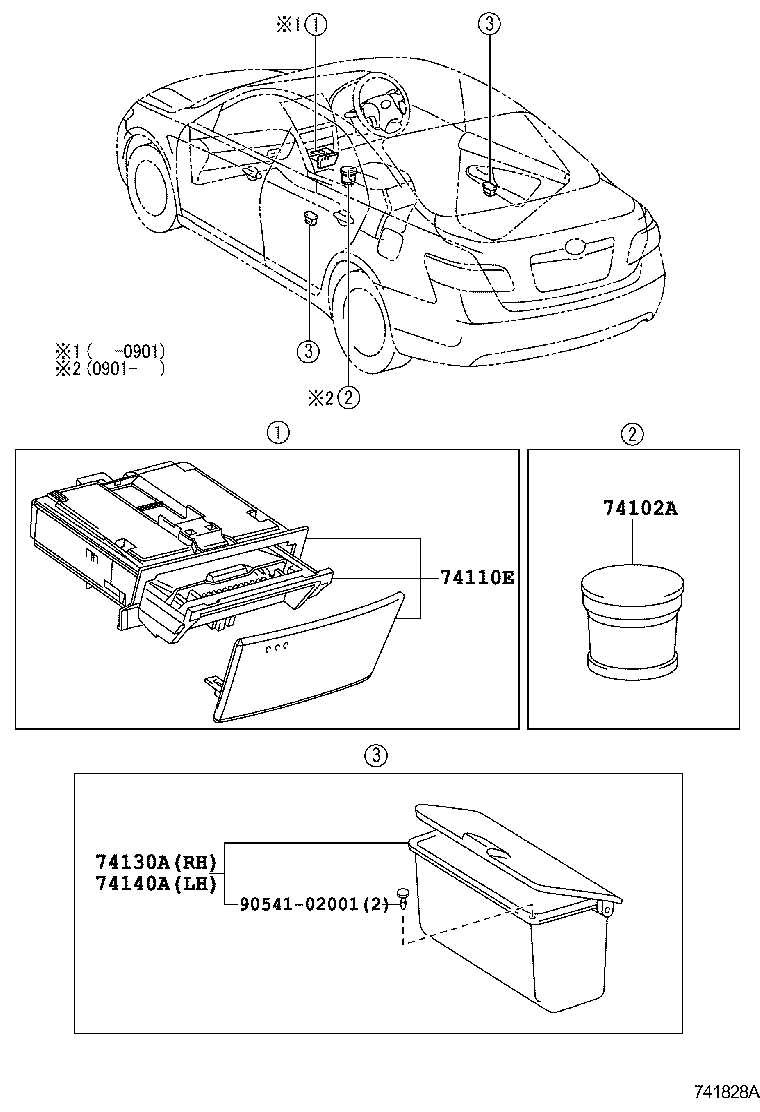 74102-02140 RECEPTACLE ASSY, FRONT ASH product image