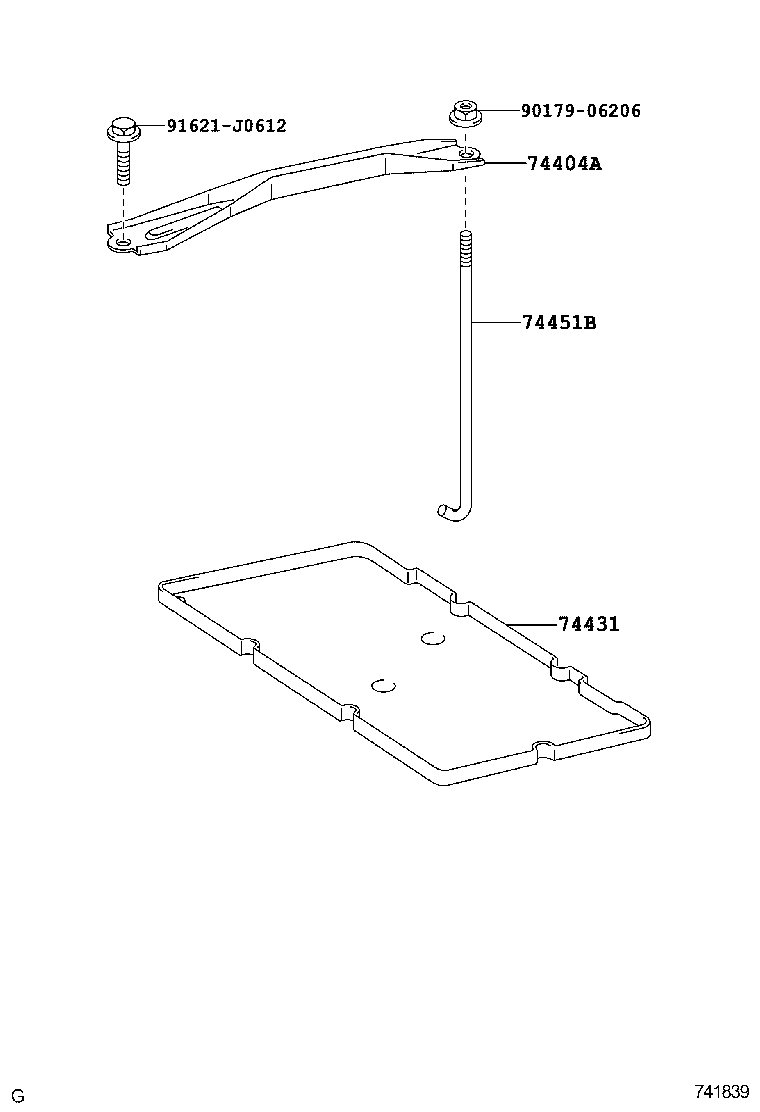 74431-06040 TRAY, BATTERY product image