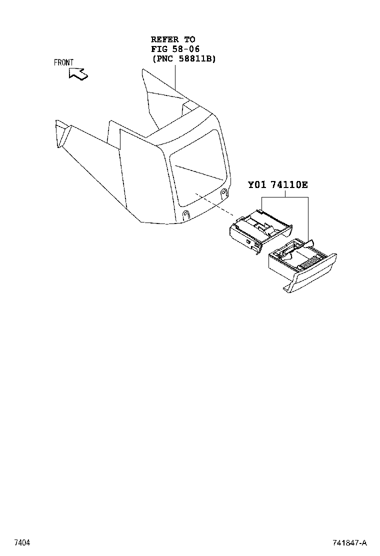 74110-B1030-B0 RECEPTACLE ASSY, FRONT ASH product image
