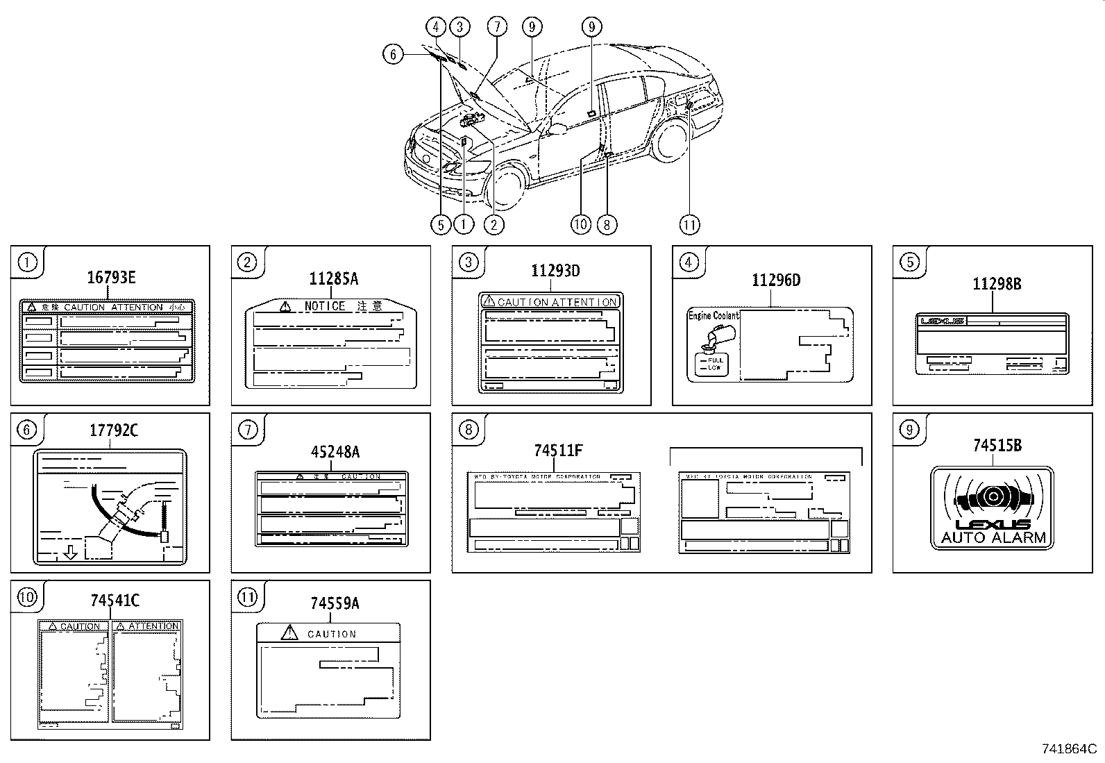 Toyota 11298-31860 LABEL, EMISSION CONTROL INFORMATION