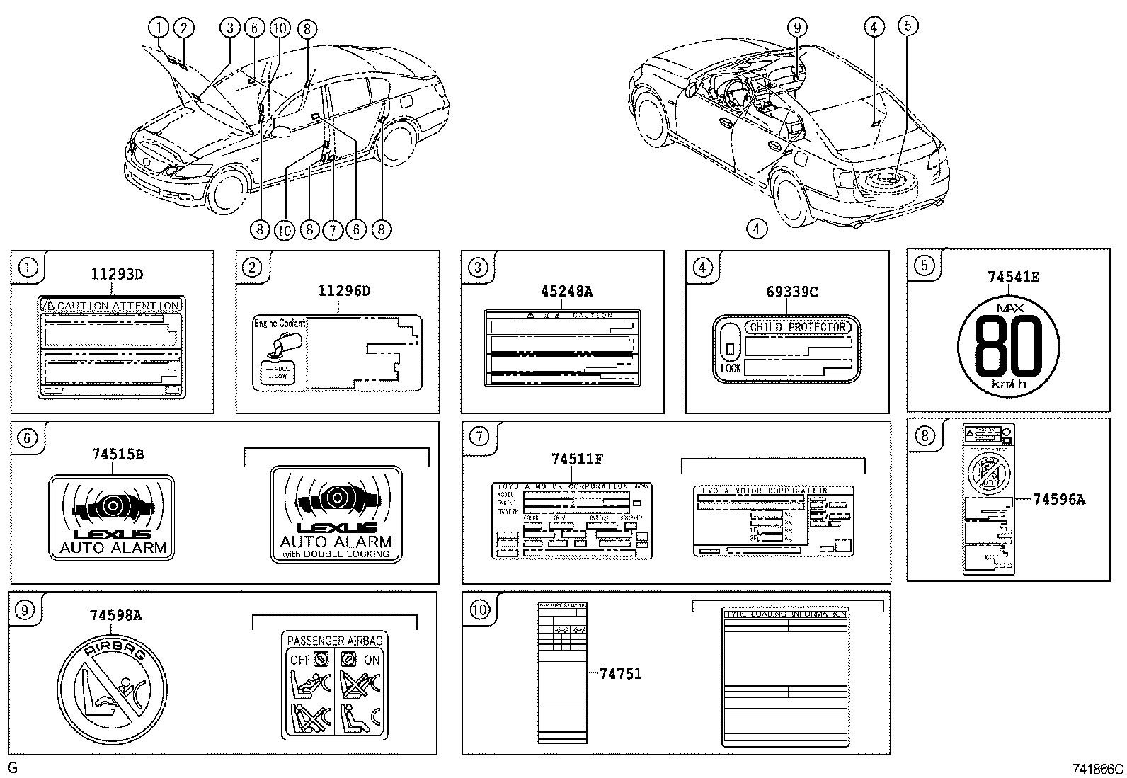 42661-30880 LABEL, TIRE PRESSURE INFORMATION product image