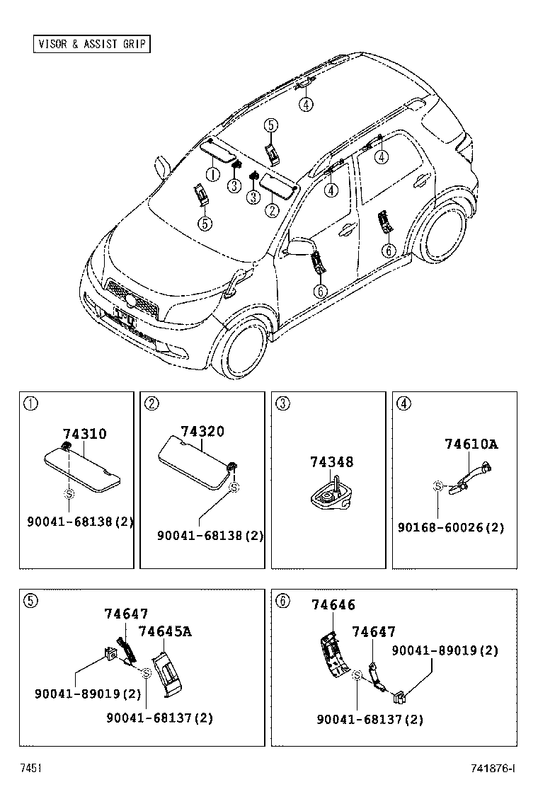 Thumbnail 2 for 74646-B4012-B1