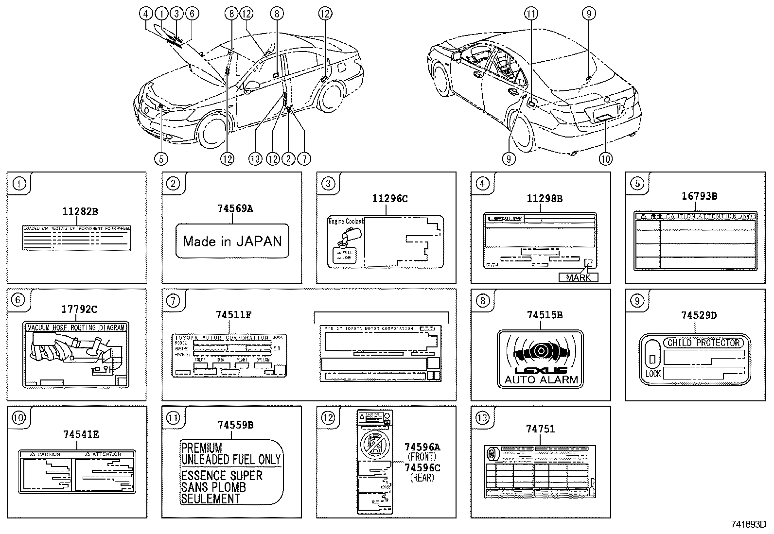 Toyota 11298-31410 LABEL, EMISSION CONTROL INFORMATION