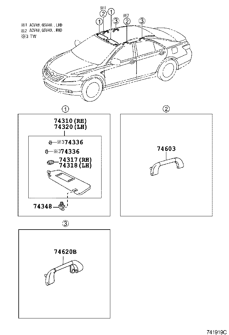 74612-06040 COVER, ASSIST GRIP, RH product image