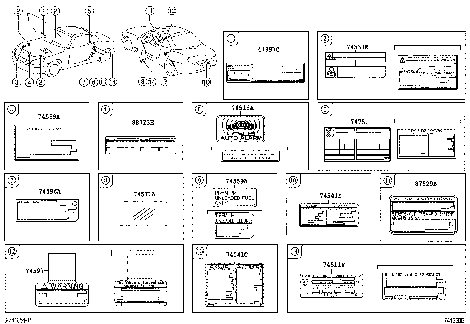 Toyota 11296-50290 LABEL, ENGINE SERVICE INFORMATION