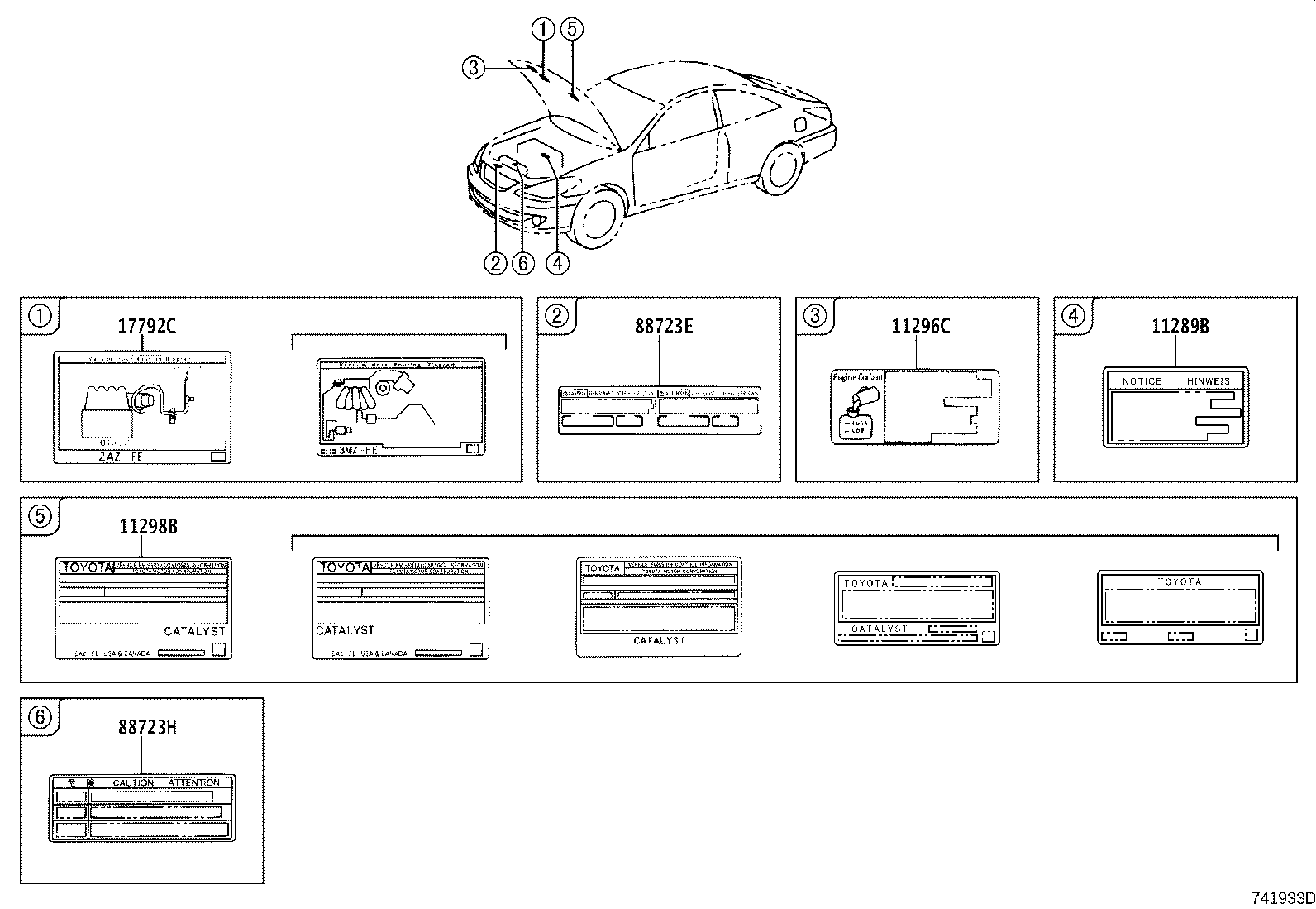 Toyota 11298-20820 LABEL, EMISSION CONTROL INFORMATION