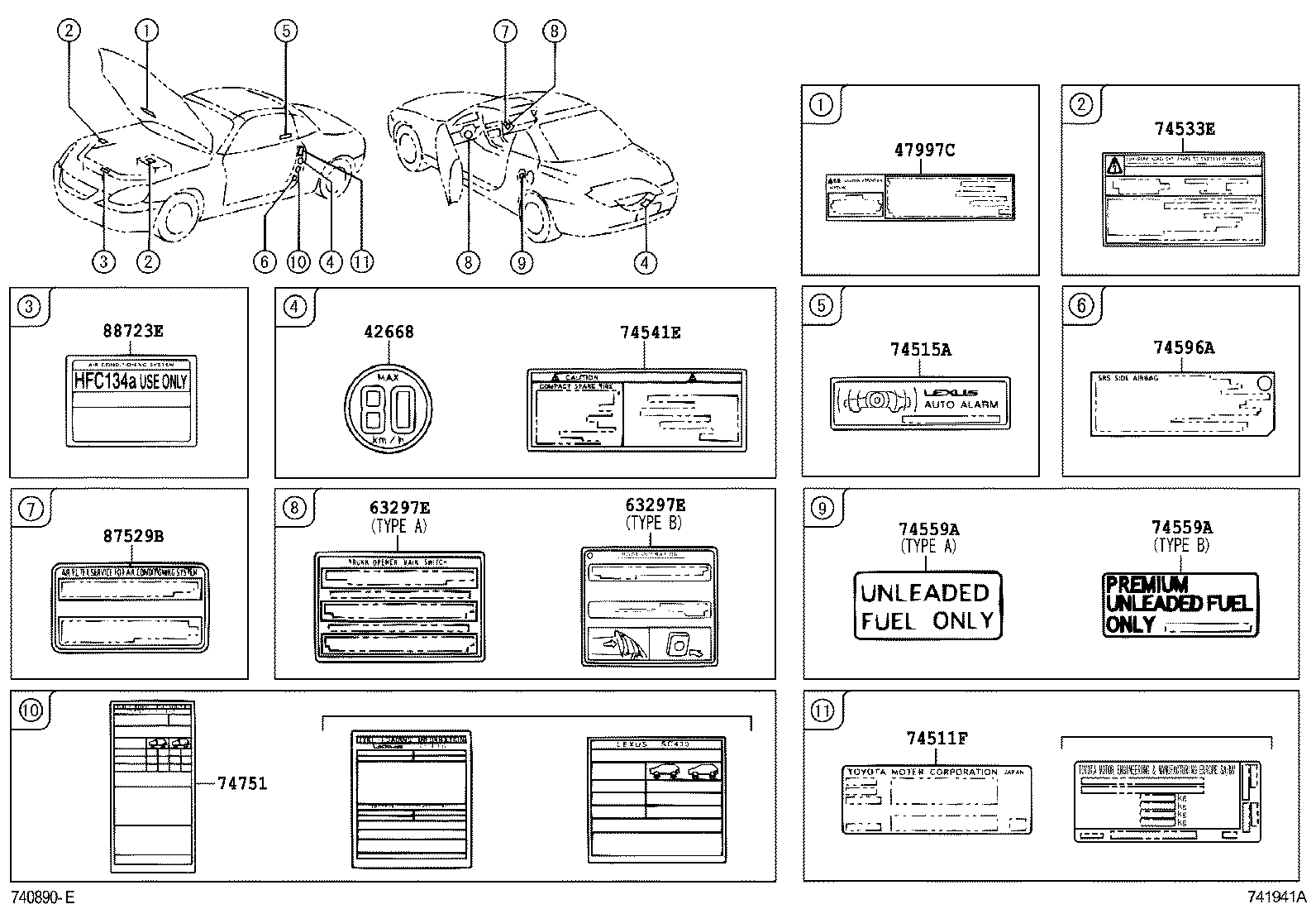 11296-50360 LABEL, ENGINE SERVICE INFORMATION product image