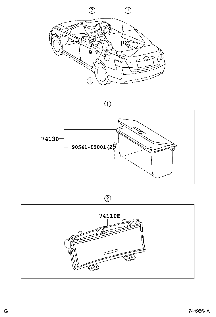 74110-YL010 RECEPTACLE ASSY, FRONT ASH product image