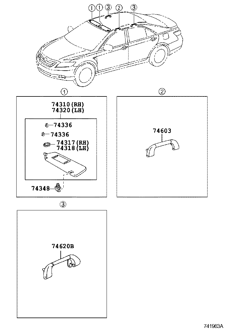 74611-06100 COVER, ASSIST GRIP, LH product image