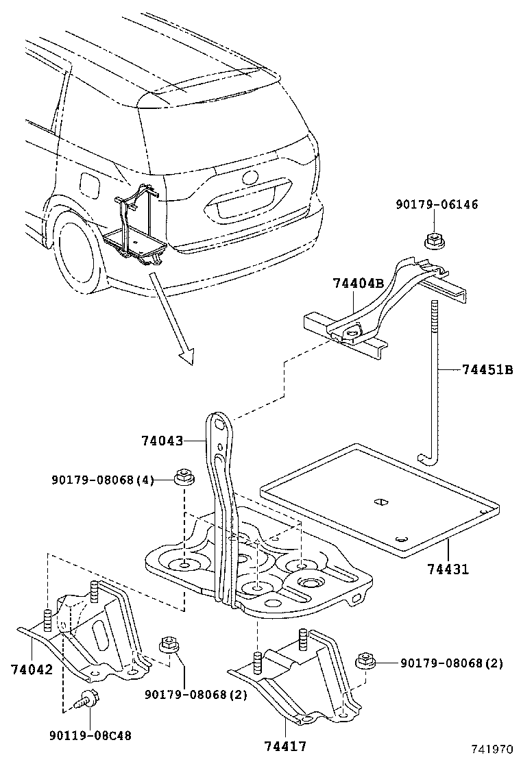 74431-28030 TRAY, BATTERY product image