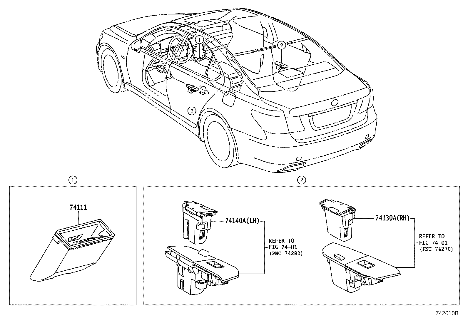 74111-30180 BOX, FRONT ASH RECEPTACLE product image