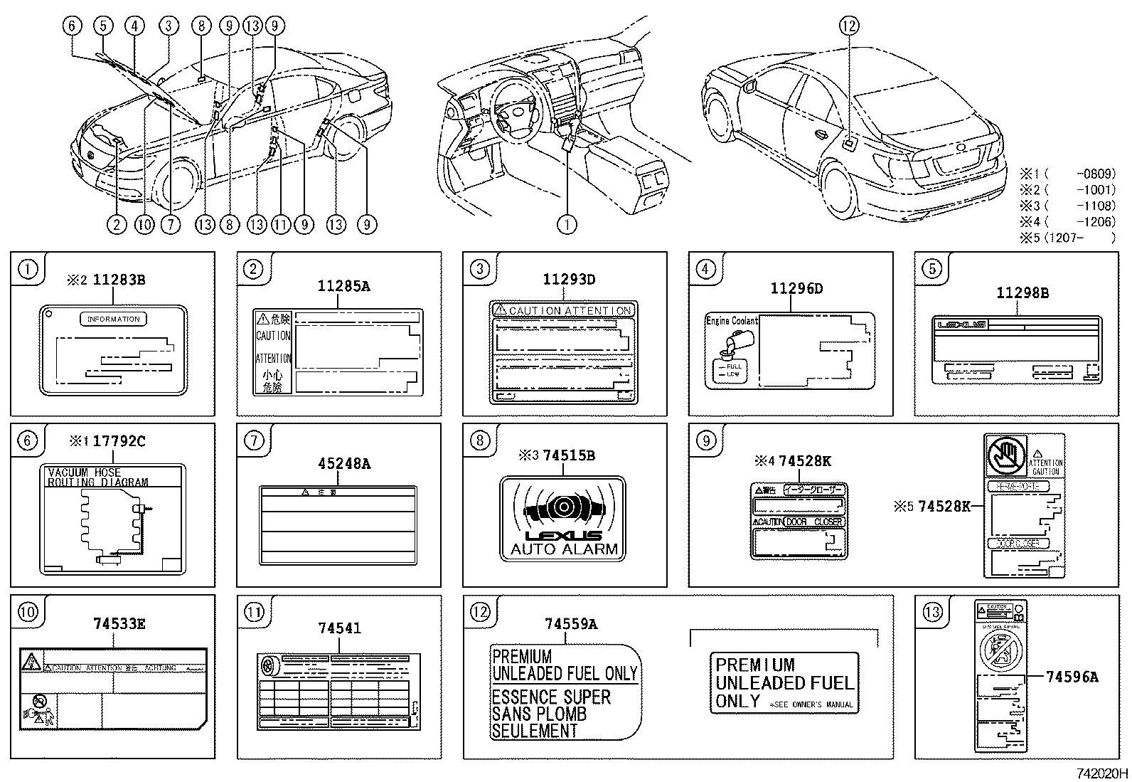 Toyota 11298-38320 LABEL, EMISSION CONTROL INFORMATION