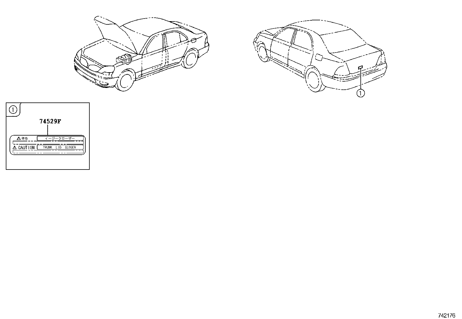 42661-50280 PLATE, TIRE PRESSURE CAUTION product image