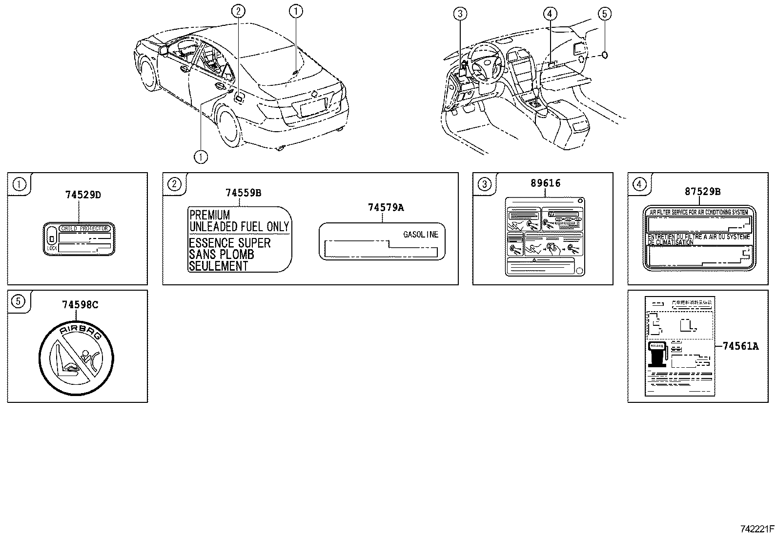 42661-33740 LABEL, TIRE PRESSURE INFORMATION product image