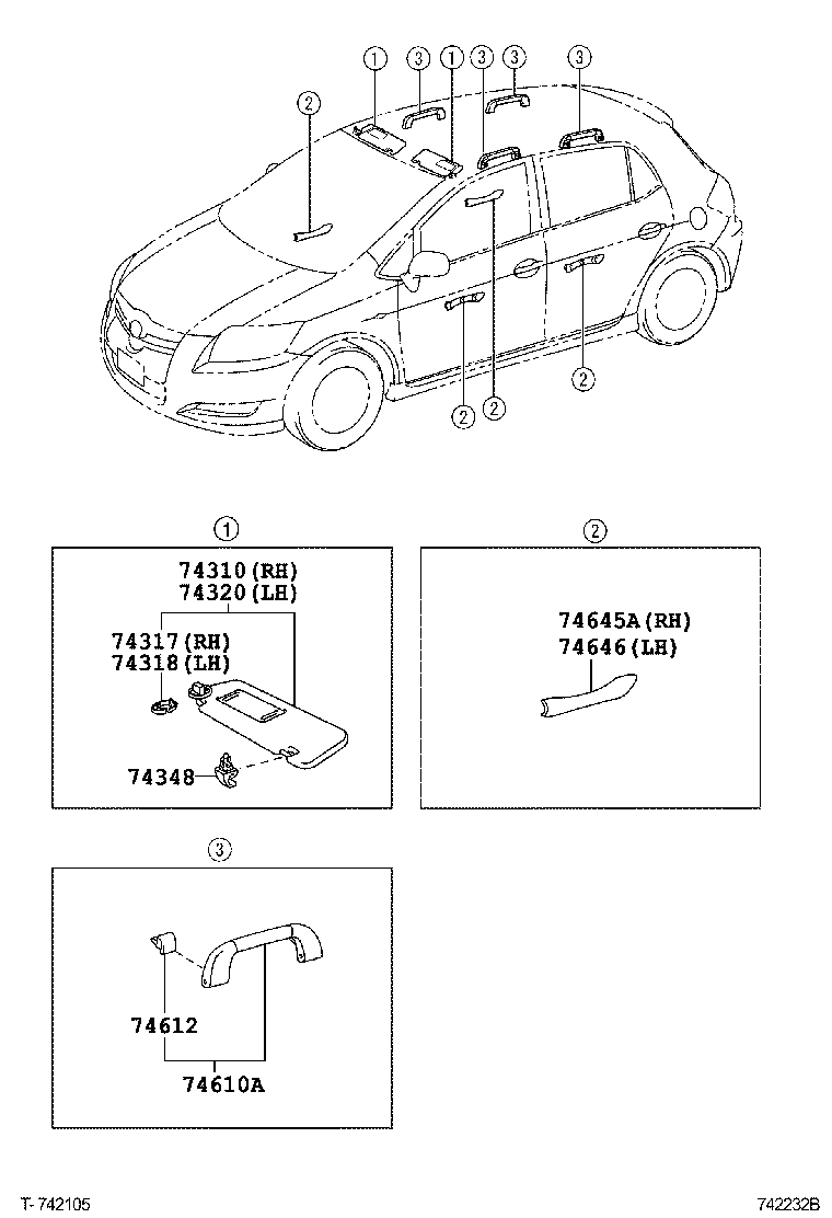 74320-12E30-E0 VISOR ASSY, LH product image