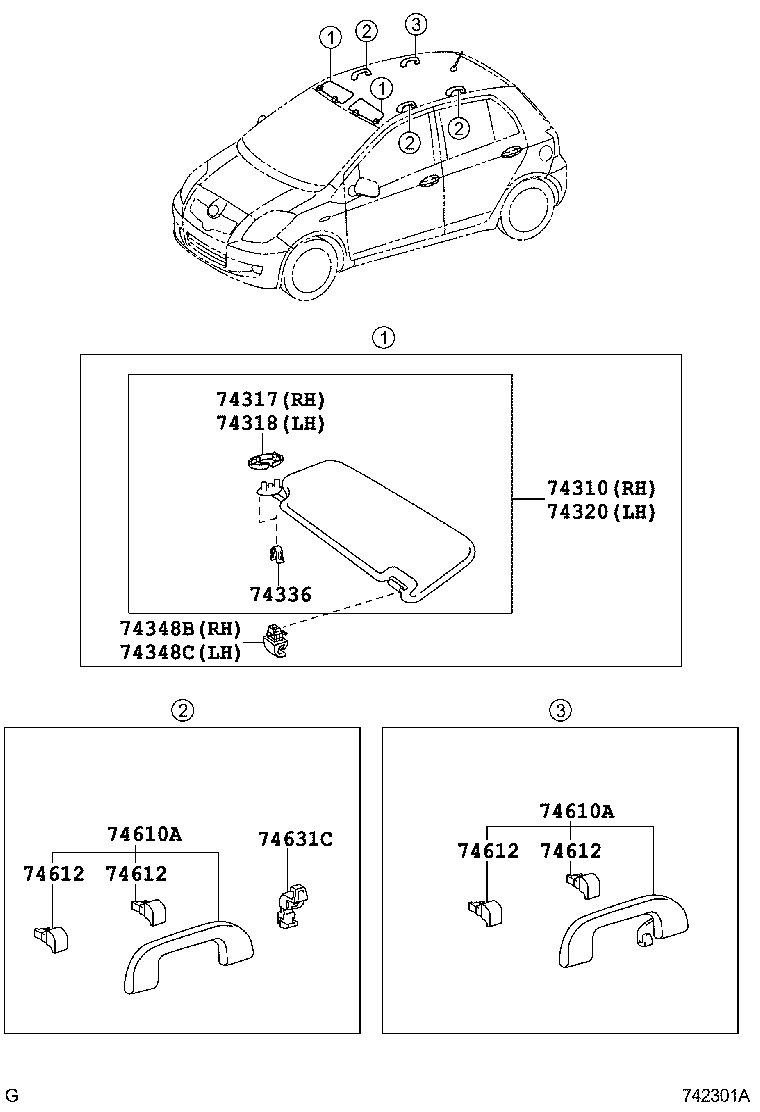 74232-52220-B0 PANEL, FRONT ARMREST BASE, UPPER LH product image