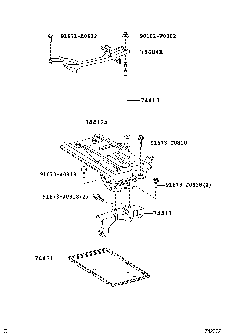 74410-02110 CARRIER, BATTERY, NO.2 product image