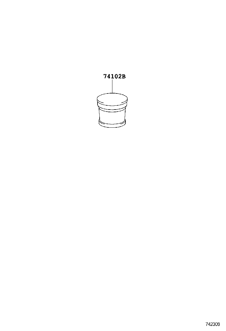 74102-0C040 BOX SUB-ASSY, FRONT ASH RECEPTACLE product image