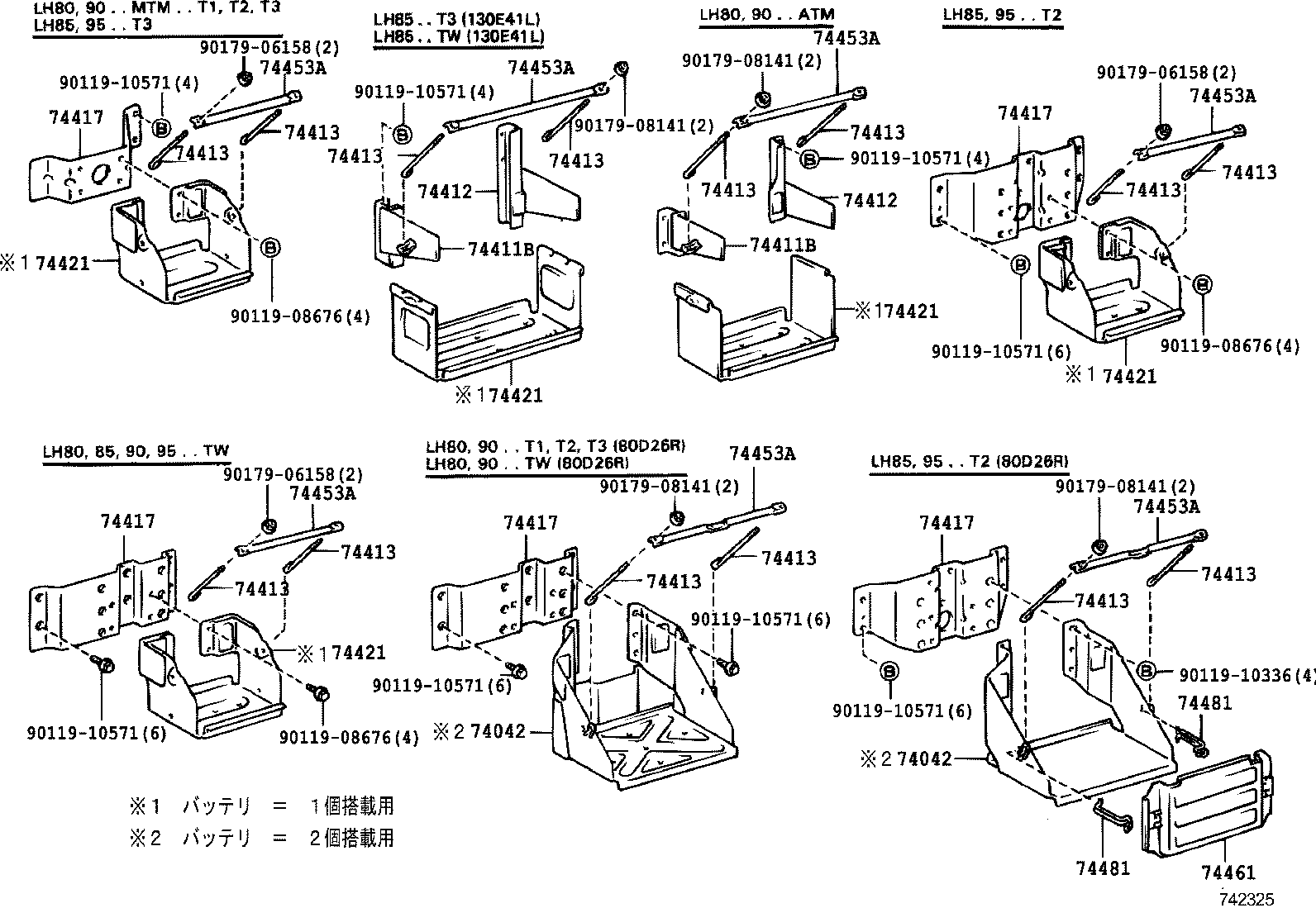 74417-26080 BRACKET, BATTERY CARRIER product image