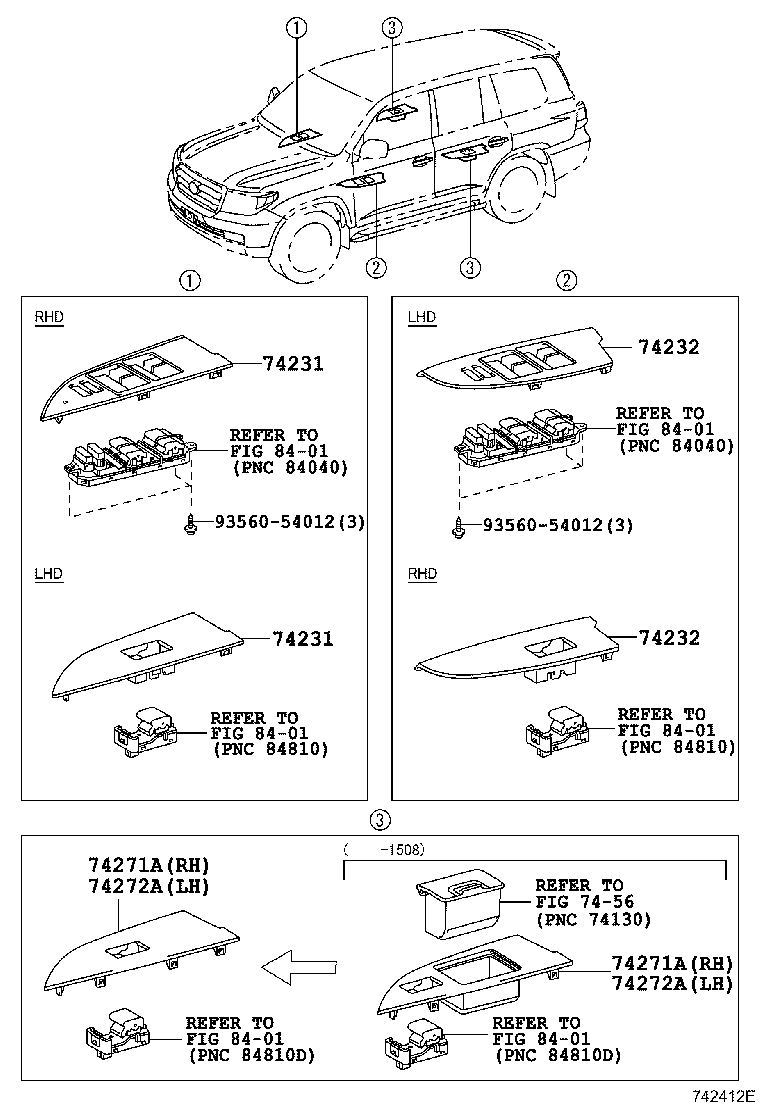 74232-60A00 PANEL, FRONT ARMREST BASE, UPPER LH product image
