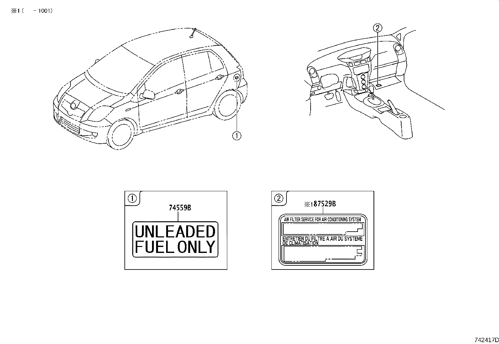 42661-52630 LABEL, TIRE PRESSURE INFORMATION product image