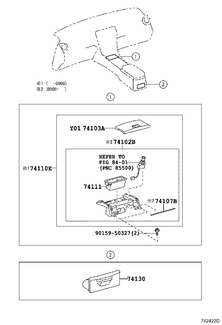 74103-53090-C0 DOOR SUB-ASSY, FRONT ASH RECEPTACLE product image