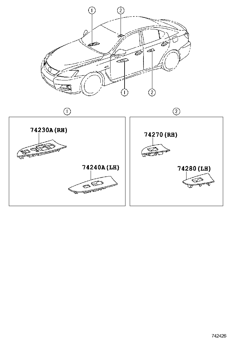 74240-53160-C0 PANEL ASSY, FRONT DOOR ARMREST BASE, LH product image