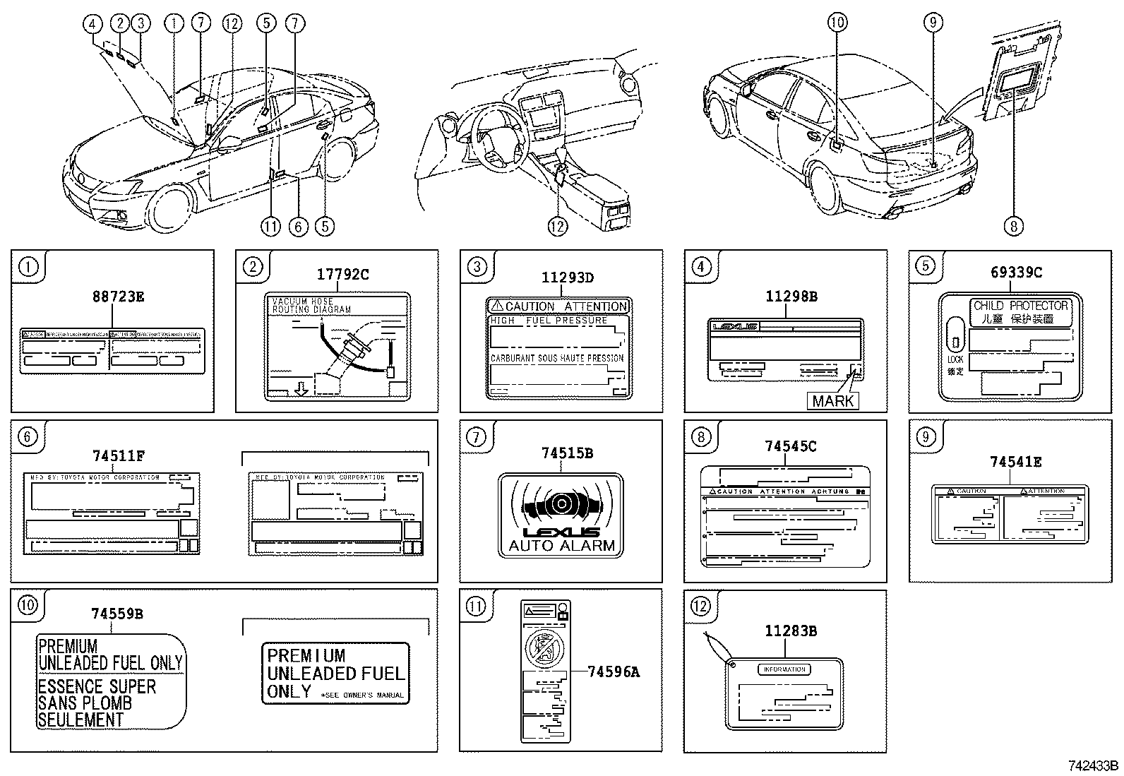 Toyota 11298-38530 LABEL, EMISSION CONTROL INFORMATION