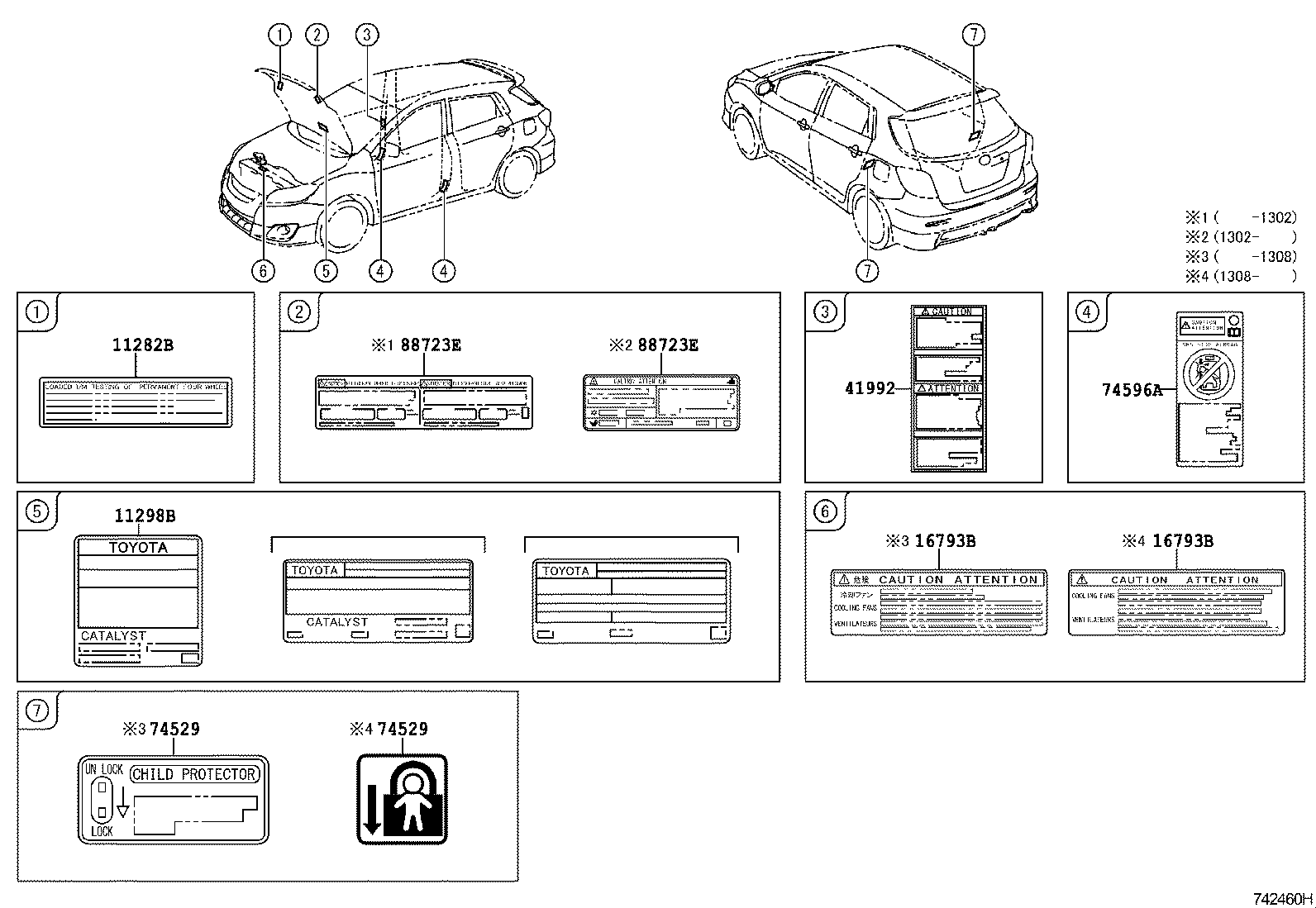 Toyota 11298-28660 LABEL, EMISSION CONTROL INFORMATION