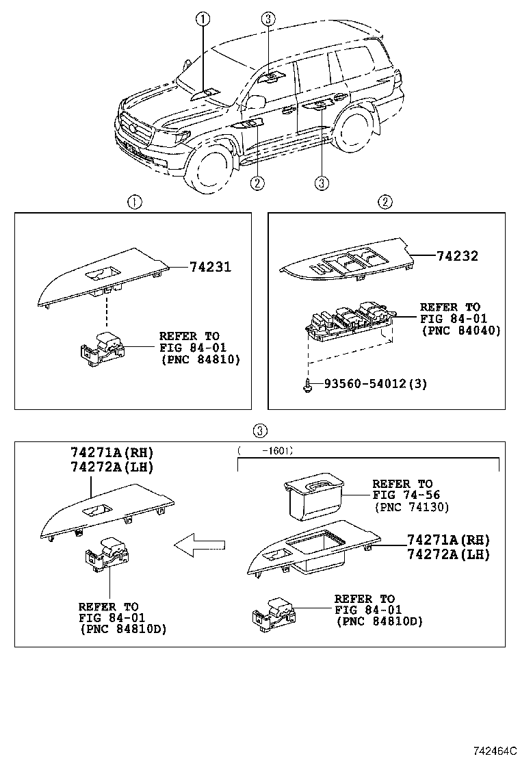74271-60180-C0 PANEL, REAR DOOR ARMREST BASE, UPPER RH product image