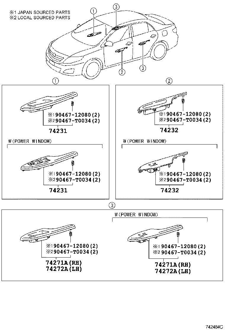 74231-02810-B0 PANEL, FRONT ARMREST BASE, UPPER RH product image