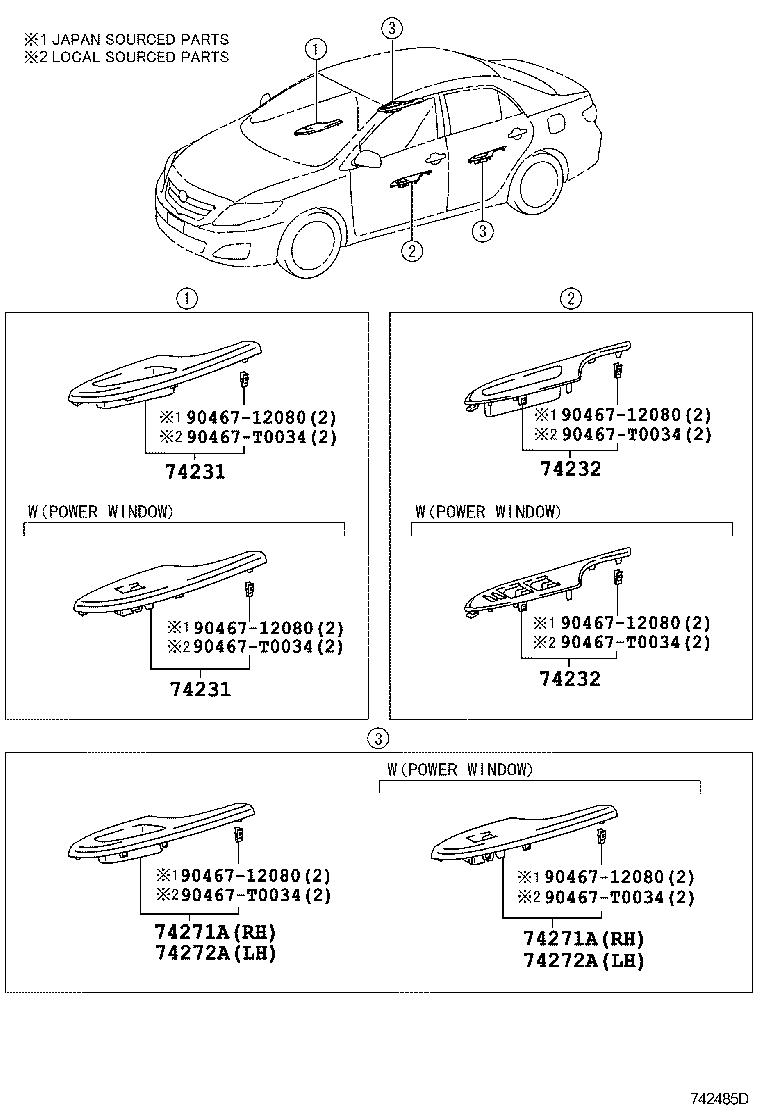 74231-02810-B0 PANEL, FRONT ARMREST BASE, UPPER RH product image