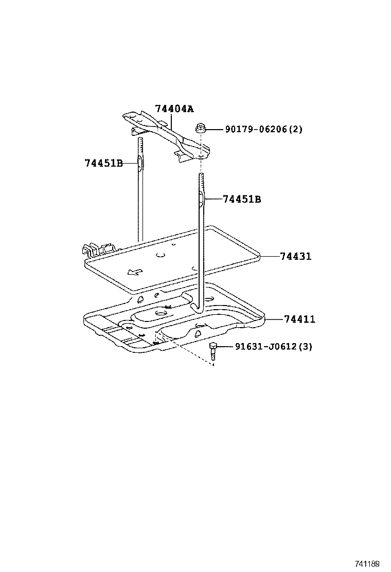 74411-63020 CARRIER, BATTERY product image
