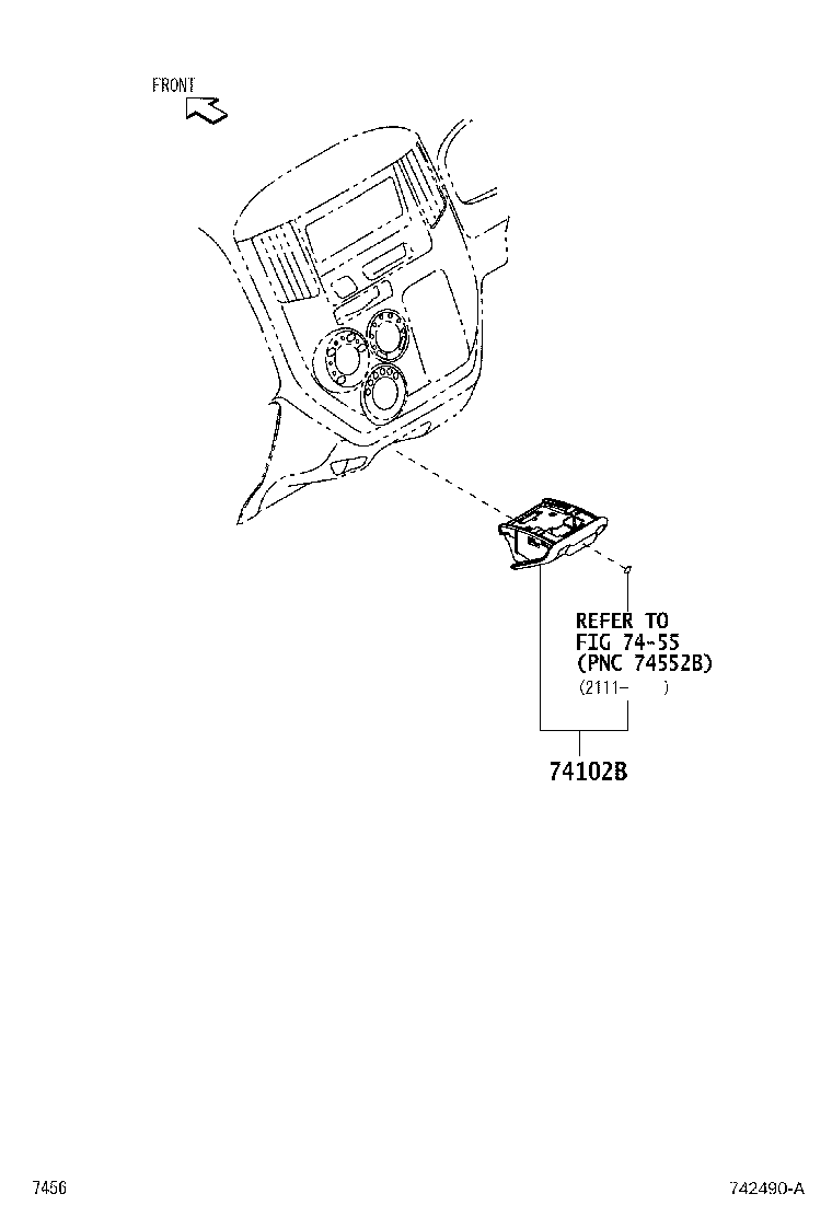 74102-BZ080-B0 BOX SUB-ASSY, FRONT ASH RECEPTACLE product image