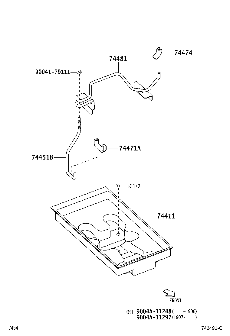 74411-BZ020 CARRIER, BATTERY product image