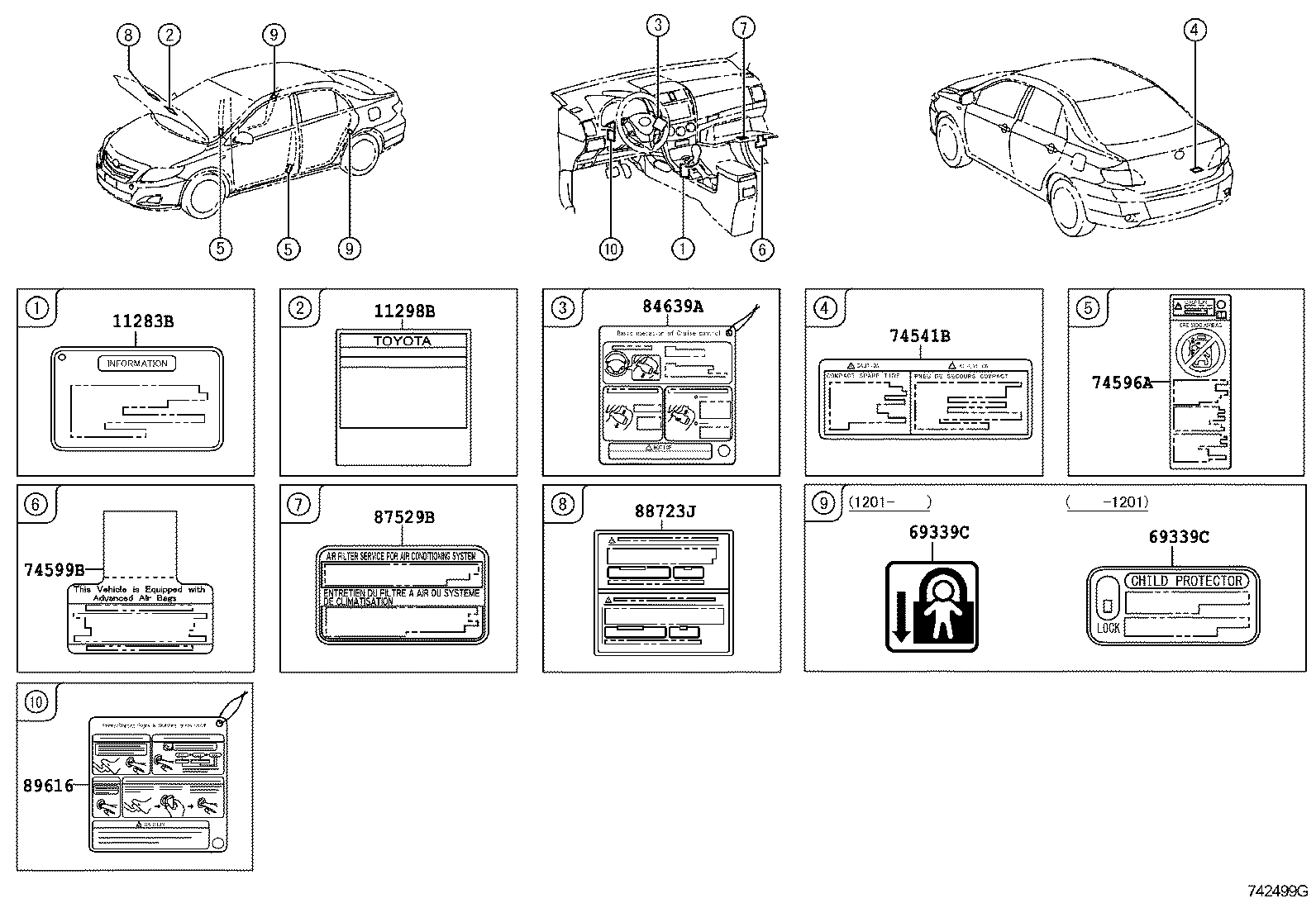 Toyota 11298-37370 LABEL, EMISSION CONTROL INFORMATION
