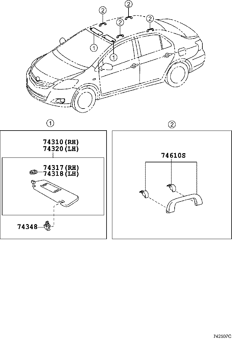 74271-0D040-B0 PANEL, REAR DOOR ARMREST BASE, UPPER RH product image