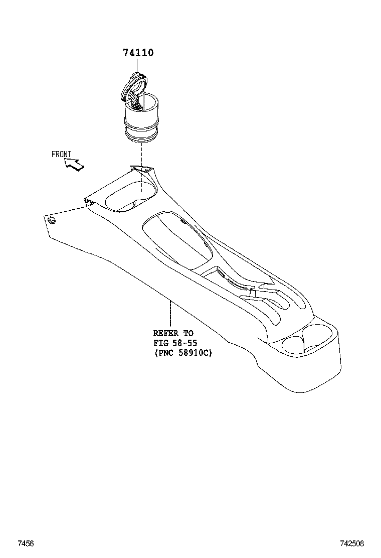 74110-B1010 RECEPTACLE ASSY, INSTRUMENT PANEL ASH product image