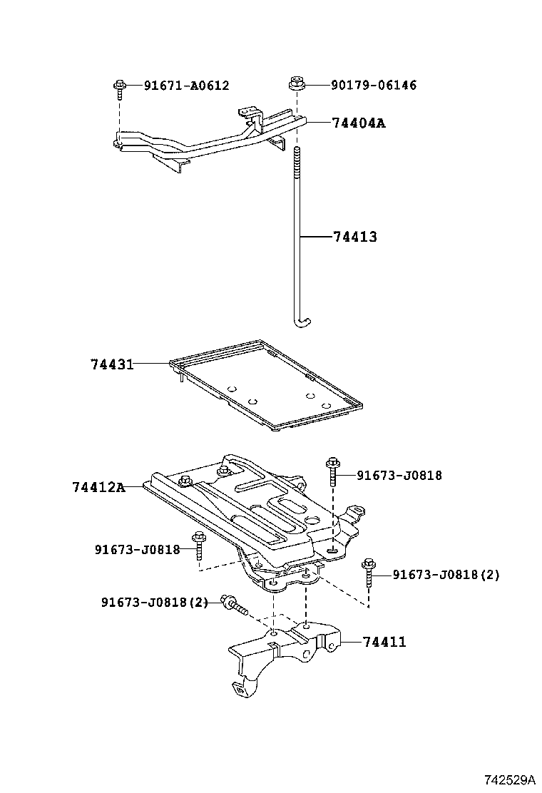 74412-02070 CARRIER, BATTERY, NO.2 product image