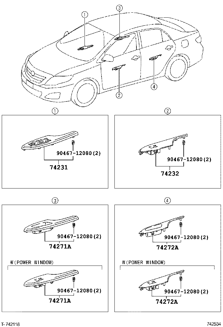 74232-02780-B0 PANEL, FRONT ARMREST BASE, UPPER LH product image
