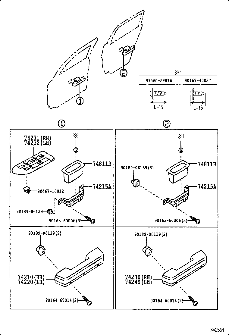 74215-12040 BASE, DOOR ARMREST RH product image