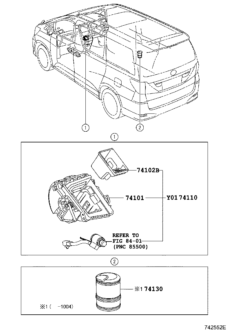 74101-58070 RECEPTACLE SUB-ASSY, FRONT ASH product image