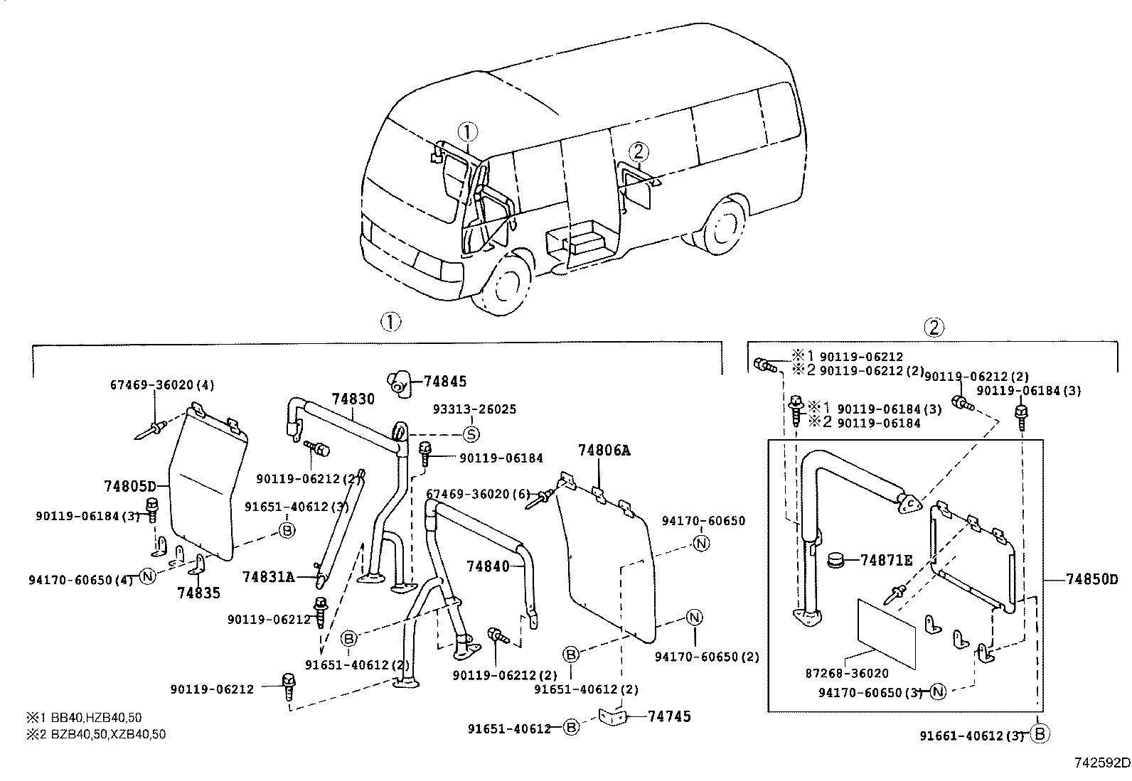 74730-36090 FRAME SUB-ASSY, HAND GRIP, NO.1 product image