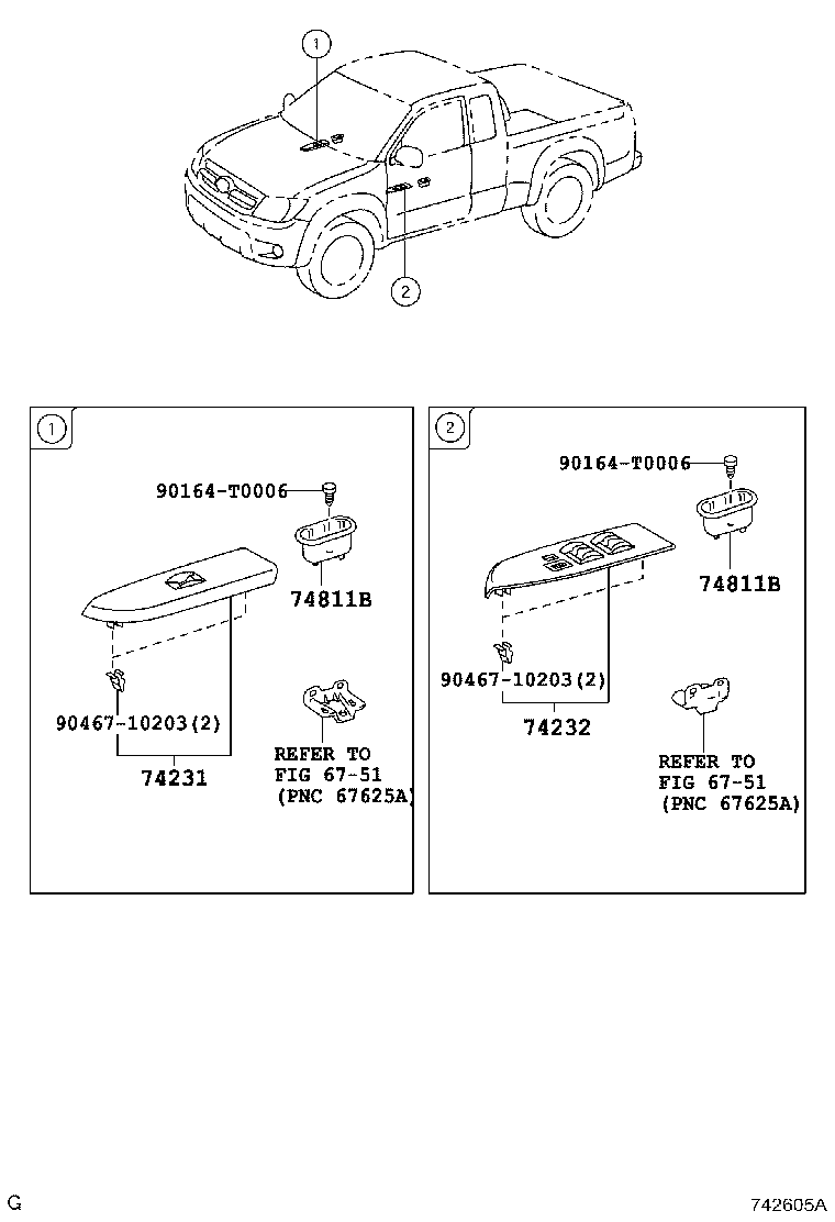 74232-0K150 PANEL, FRONT ARMREST BASE, UPPER LH product image