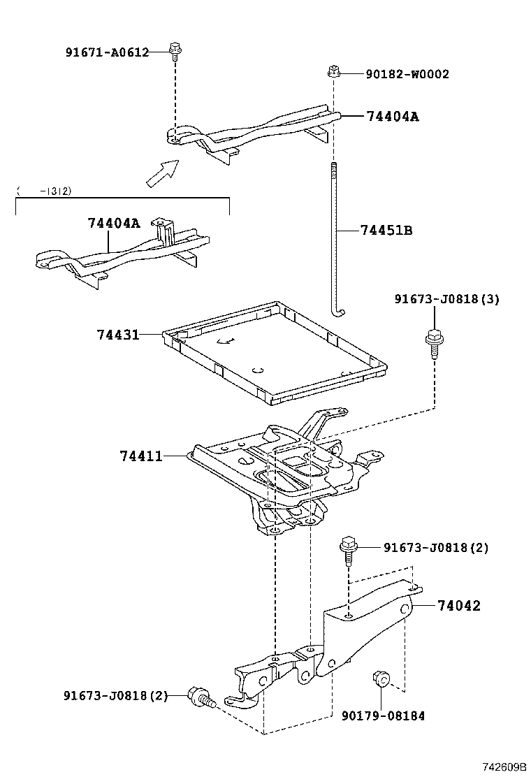 74431-05100 TRAY, BATTERY product image