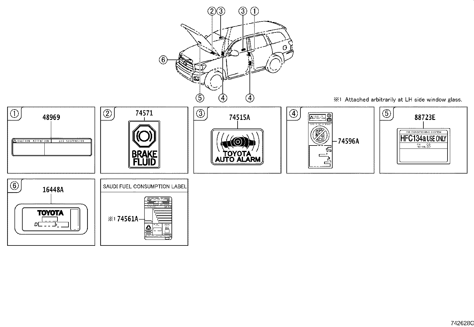 88723-0C080 LABEL, COOLER SERVICE CAUTION, NO.2 product image