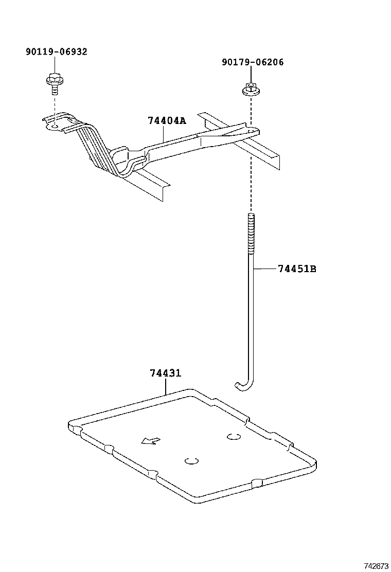 74452-48010 BOLT, BATTERY CLAMP product image