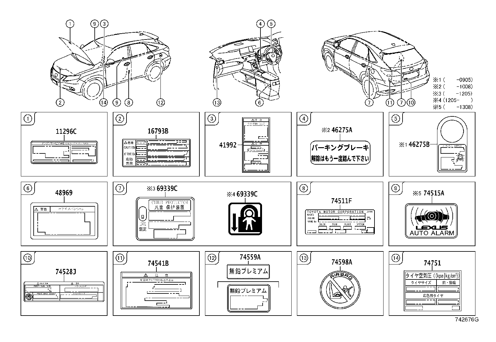 11296-36020 LABEL, ENGINE SERVICE INFORMATION product image