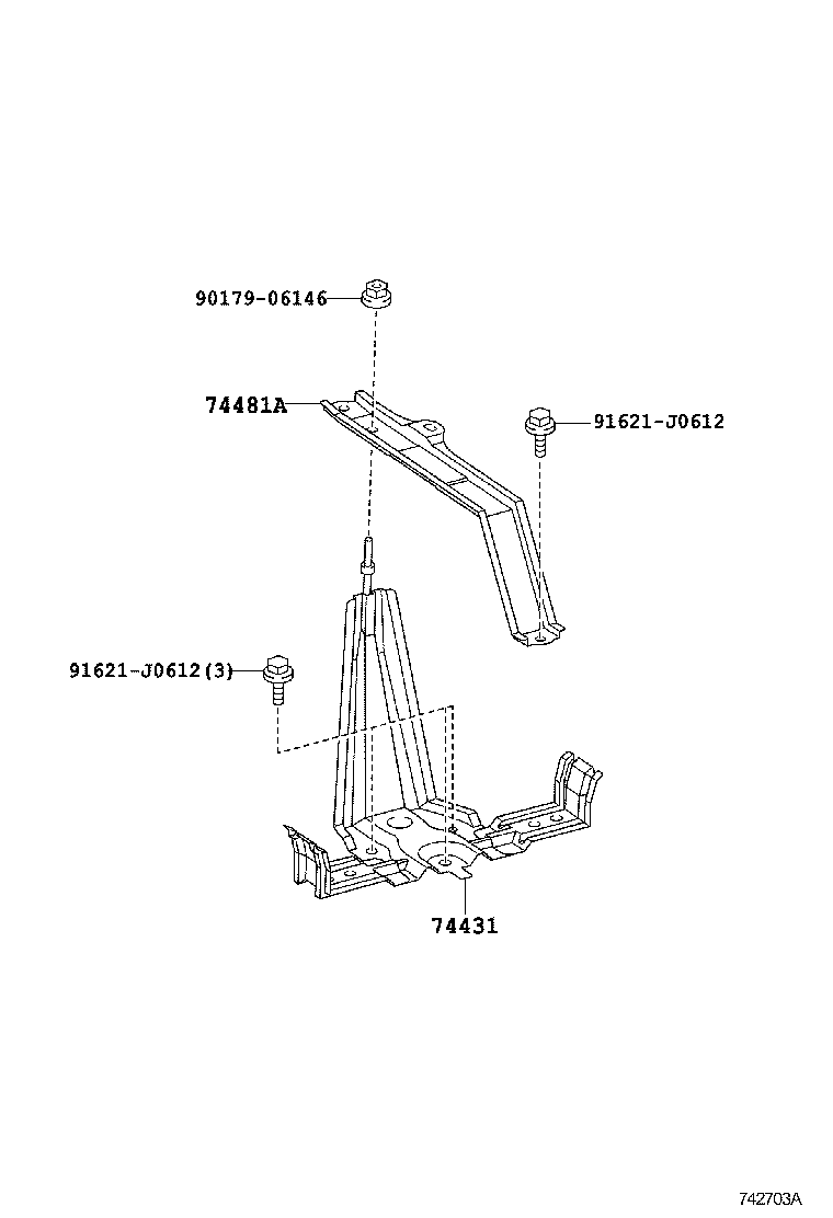 Toyota 74481-47050 CLAMP, BATTERY