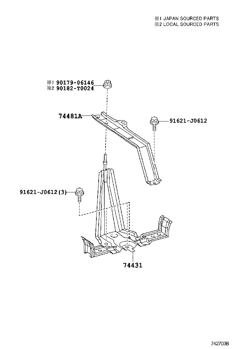 74440-47030 TRAY, BATTERY product image